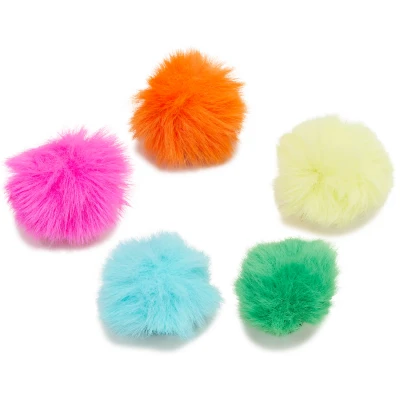 Abbildung von Crocs Unisex 80s 5 Pack Schuhanhänger, 80er Jahre Neon Puff Ball