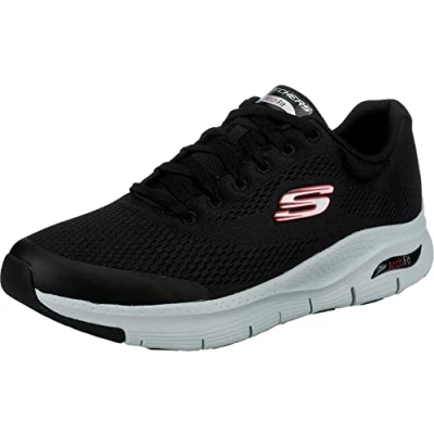 Abbildung von Skechers Herren Arch Fit Sneaker, Black Textile Synthetic Red Trim, 41 EU