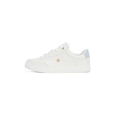 Abbildung von Tommy Hilfiger Essential CHIC Court Sneaker low, Damen, Größe: 36, Ecru/breezy blue Schuhe