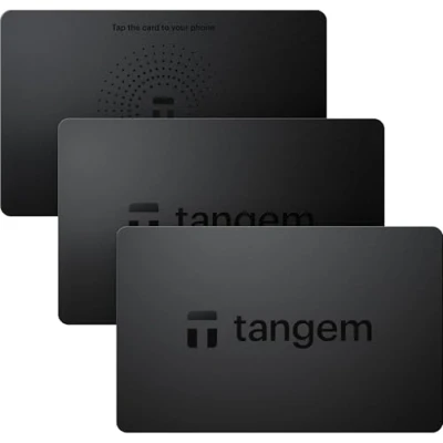 Abbildung von TANGEM Wallet Pack of 3 Secure Crypto Trusted Cold Storage for Bitcoin, Ethereum, NFT&#039;s &amp; More Coins 100% Offline Hardware