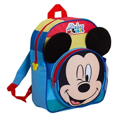 Abbildung von Disney Mickey Mouse Rucksack für Jungen, 3D Tasche Kinder, Reisen, Kindergarten, Schule, mehrfarbig, One size