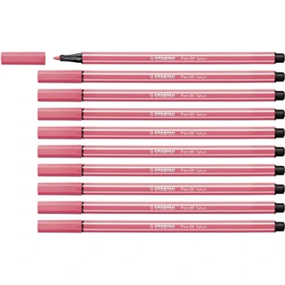 Abbildung von Premium Filzstift STABILO Pen 68 10er Pack neonrot