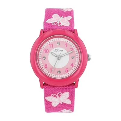 Abbildung von s.Oliver Quarz Uhr für Kinder, Größe: 17, Pink