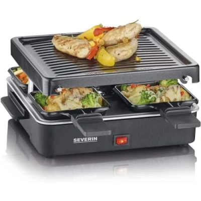 Abbildung von SEVERIN Mini Raclette Grill für 4 Personen, schwarz, RG 2370