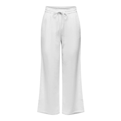 Abbildung von JdY Damen Jdytheis Life Wide Pant WVN Noos Hose Mit Weitem Bein Und Hohem Bund Seitentaschen, Cloud Dancer, L / 32L EU