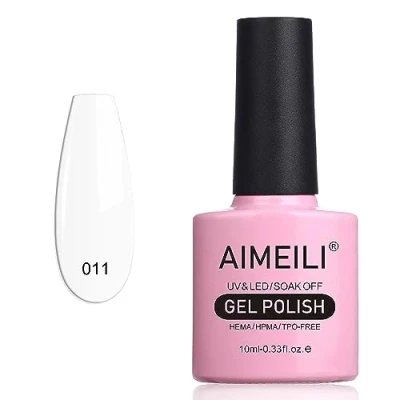 Abbildung von AIMEILI UV LED Gellack ablösbarer Gel Nagellack weiß Nail Polish Studio White Arctic (011) 10ml
