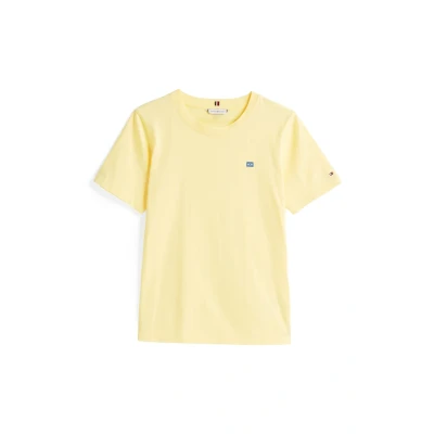 Abbildung von Tommy Hilfiger Contrast FLAG TEE Tshirt basic, Damen, Größe: XS, Citronella