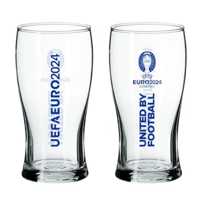 Abbildung von Euro 2024 Pintglas, offiziell lizenziert von Hy Pro, Mehrfarbiges Merchandise
