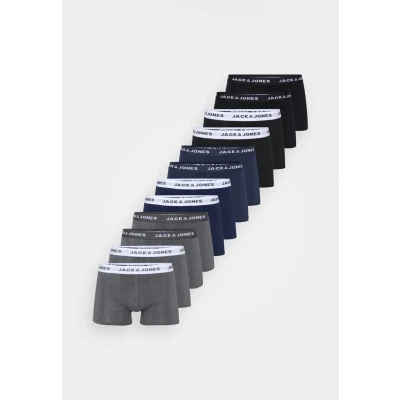 Abbildung von Jack &amp; Jones Jacsolid Trunks 12 PACK Boxerbriefs, Herren, Größe: XL, Navy/black/dark grey melange