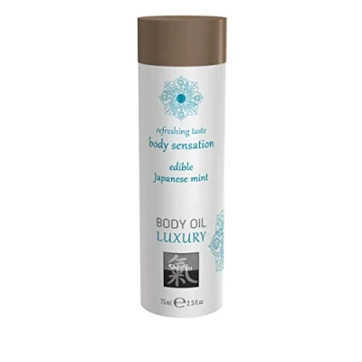 Abbildung von HOT SHIATSU Body Oil Luxury Japanese mint. Essbares Massageöl mit anregendem,aphrodisierenden Geschmack. Mehr spass &amp; erotik bei der Partnermassage, 75 ml 67027