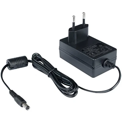 Abbildung von Poppstar AC DC Netzteil 12V 2A (Netz Adapter 24W / Ladekabel für Externe Festplatten Gehäuse, Dockingstation UVM.) mit Stecker 5,5mm/2,1mm