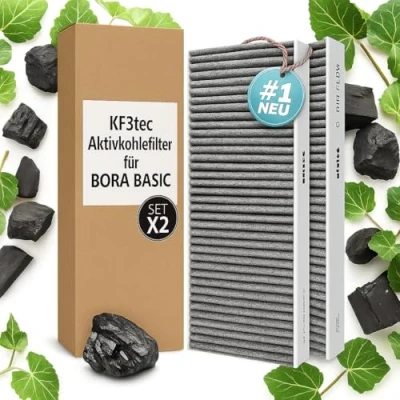 Abbildung von KF3TEC® Aktivkohlefilter Set für Bora Basic BAKFS und BIU/BHU/BFIU Dunstabzugshauben/Maximal 2 Stück pro Kunde