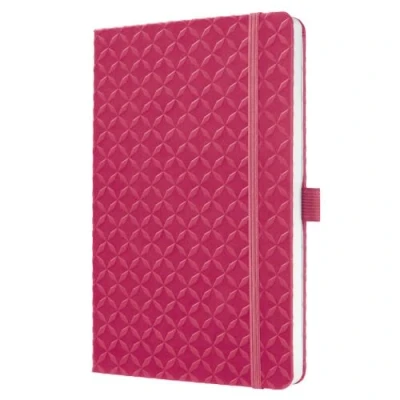 Abbildung von SIGEL JN105 Notizbuch Tagebuch Jolie, ca. A5, liniert, Hardcover, Gummiband, Stifteschlaufe, Einstecktasche, Fuchsia Pink, vegan, aus nachhaltigem Papier