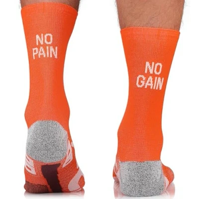Abbildung von TODO Running RAID LONG Laufsocken mit Lustige Aufschrift, Anti Blasen Socken, Technisch Socks. Bunte Sport Socken Damen. (No Pain No Gain, 35 38)