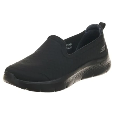 Abbildung von Skechers Damen GO Walk Flex Ocean Sunset Sneaker, Black Textile/Trim, 38 EU