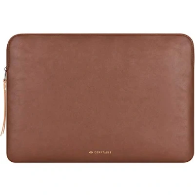 Abbildung von Comfyable Laptophülle Kompatibel für 13 Zoll MacBook Pro/MacBook Air M3 M2 M1 &amp; Pro 14 in M4 2023 M1, Laptop Sleeve PU Leder Laptoptasche 13,3 wasserdichte Schutzhülle Mac