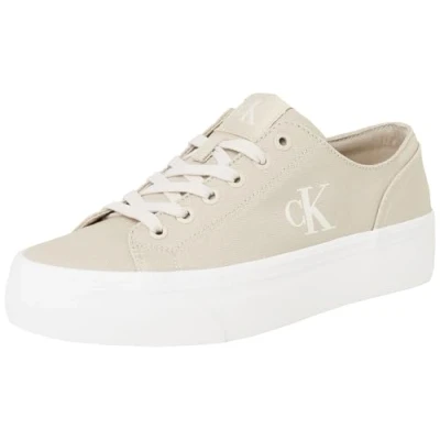 Abbildung von Calvin Klein Jeans Flatform Sneaker low, Damen, Größe: 36, Eggshell/creamy white Schuhe