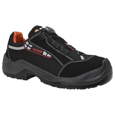 Abbildung von ELTEN Sicherheitsschuhe SENEX BOA ESD S3, Herren, Textil, Aluminiumkappe (leichter als Stahlkappe), leicht, sportlich, Schwarz/Rot, Größe: 43