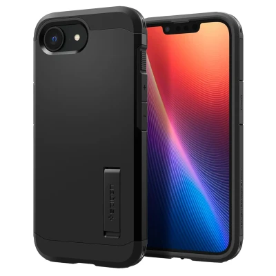Abbildung von Apple iPhone 16e Hülle MagSafe Kunststoff Spigen Hard Case/Backcover Handyhülle Schwarz