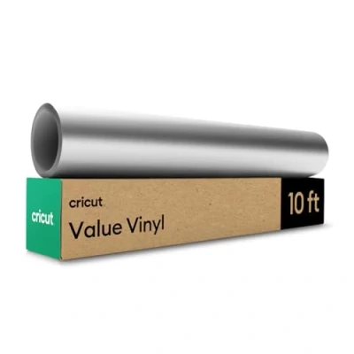 Abbildung von Cricut Value Vinyl Matt, Silber 30,5 cm x 304,8