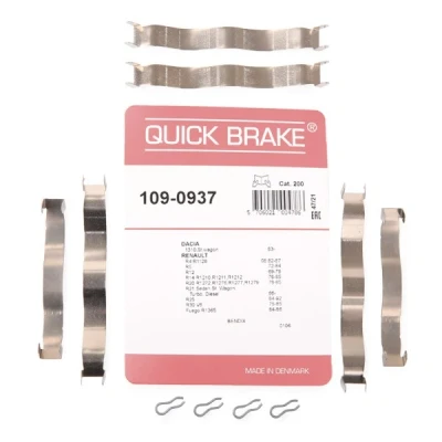 Abbildung von QUICK BRAKE 109 0937 Zubehörsatz, Scheibenbremsbelag RENAULT: 4 Estate, 17 Coupe