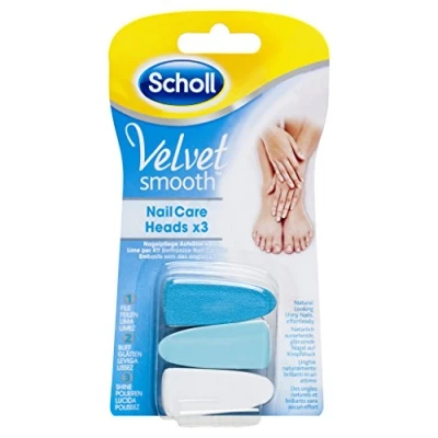 Abbildung von Scholl Velvet Smooth Elektronisches Nagelpflegesystem Ersatzfeilen mit Aufsätze, 1er Pack (1 x 3 Stück)