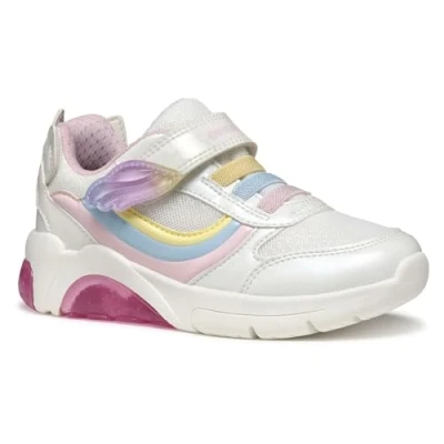 Abbildung von Geox Light UP J Fadinlight GIRL Sneaker low für Kinder, Größe: 24, White/multicolor Schuhe