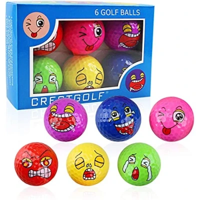 Abbildung von Kofull Golfbälle, Golfball, Mini Golfbälle bunt Farbig Bunte Golfübungsbälle Golf Geschenke für Männer (Mixed 6 Pack)