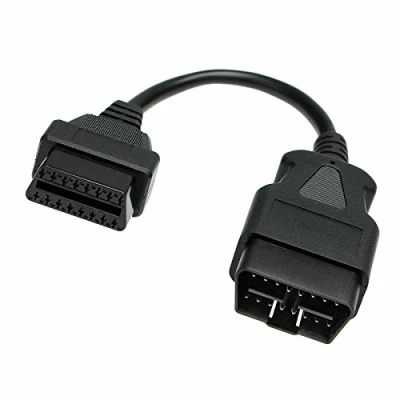 Abbildung von OBD 2 II Verlängerung Kabel Stecker auf Buchse 20 cm 16 Pin Diagnose Interface