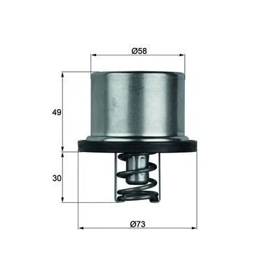 Abbildung von MAHLE ORIGINAL THD 1 82 Kühlwasserthermostat mit Dichtung