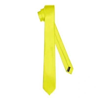 Abbildung von Ladeheid Klassische Herren Krawatte, glänzend, Perfekt für Büro &amp; Festlichkeiten, Vielfältige Farben Ideal Geschäftsmeetings, Hochzeiten TMS 6 (150cm x 6cm, Gelb)