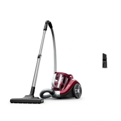 Abbildung von Rowenta RO4B23 Compact Power XXL Classic beutelloser Bodenstaubsauger 900 Watt 3 stufiges Filtersystem Fassungsvermögen kompakt 8,80 m Reinigungsradius inkl. 2 in 1 Fugendüse Rot