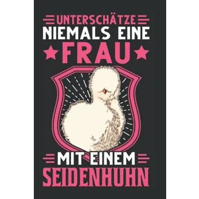 Abbildung von Seidenhuhn Notizbuch: Frau Seidenhühner Besitzerin Silkie / 6x9 Zoll 120 gepunktete Seiten