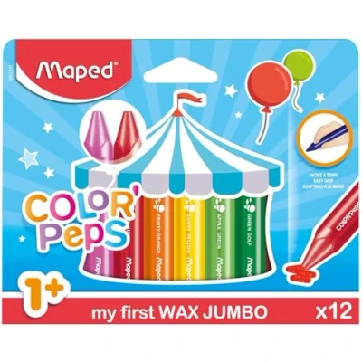 Abbildung von Maped Jumbo Wachsmalstifte 12er Pack