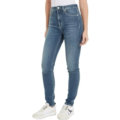 Abbildung von Calvin Klein Jeans Damen Hose High Rise Skinny Fit, Blau (Denim Medium), 29W/32L