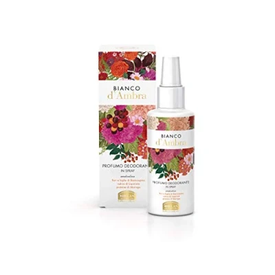 Abbildung von Helan, Bianco d&#039;Amra, Deodorant für Damen, mildes Spray, ohne Aluminiumsalze und Alkohol, Dermopurifizierend adstringierend, atmungsaktiv, mit ätherischen Ölen, 100 ml, hergestellt in Italien