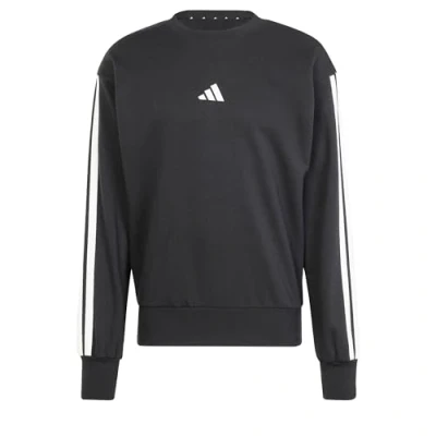 Abbildung von adidas Sportswear Essential Three Stripes French Terry Sweatshirt, Herren, Größe: Large, Black/white