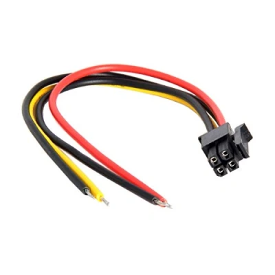 Abbildung von chenyang CY ATX Molex Micro Fit Raster 3.0mm 4Pin Stecker auf Open Wire Adapterkabel 15cm 20AWG UL1007