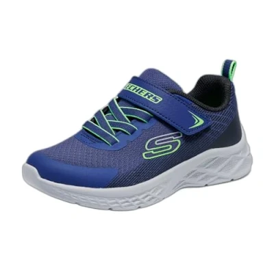 Abbildung von Skechers Microspec II Sneaker low für Kinder, Größe: 31, Navy/black/lime Schuhe