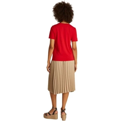 Abbildung von Tommy Hilfiger Contrast FLAG TEE Tshirt basic, Damen, Größe: XXL, Primary red