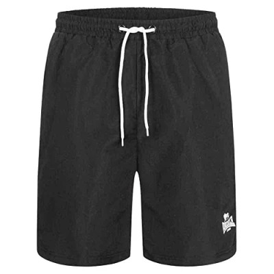 Abbildung von Lonsdale Normale Passform Balchrick Badeshorts, Herren, Größe: Large, Black/white