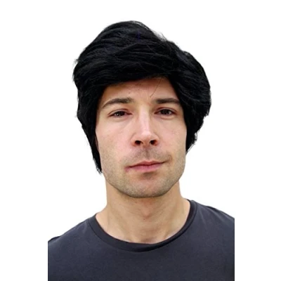 Abbildung von WIG ME UP PW0174 P103 Herren Perücke schwarz Seitenscheitel kurzhaarig