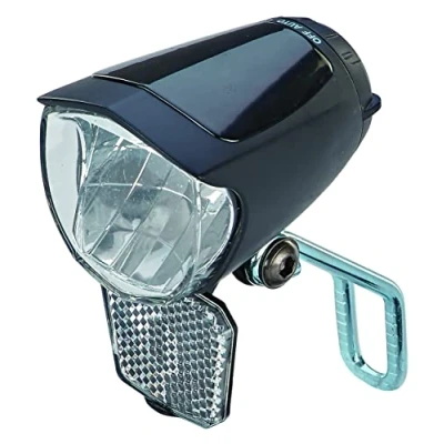 Abbildung von PROPHETE LED Scheinwerfer/Fahrradbeleuchtung 70 Lux, Standlichtfunktion, Sensorautomatik, StVZO zugelassen, für Naben und Seitendynamo, kompatibel mit 6V E Bike Akku, Abnehmbarer Reflektor