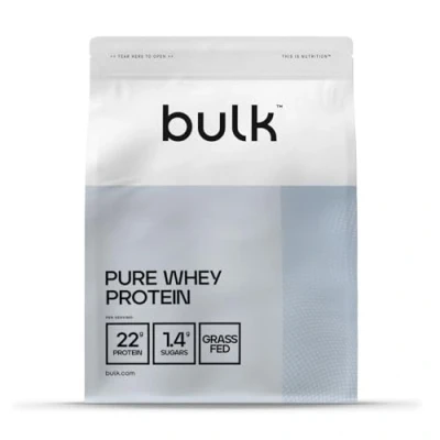 Abbildung von Bulk Pure Whey Protein Pulver, Eiweißpulver, Himbeer, 500 g, 16 Portionen, Verpackung Kann Variieren