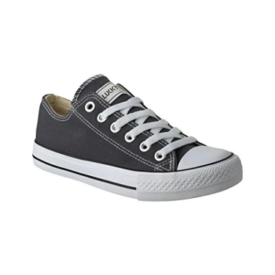 Abbildung von Elara Unisex Sneaker Textil Turnschuh Low top Chunkyrayan 089 A DkGrey 36