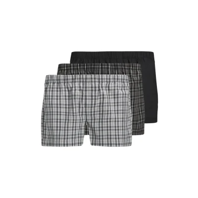 Abbildung von Jack &amp; Jones 3 PACK Panties Poppy seed pack:black vapor blue checks, Herren, Größe: Small, checks