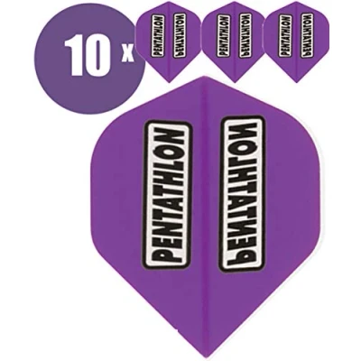 Abbildung von ABC Darts Flights Pentathlon Classic Violett 10 sätz (30 stück Dart Flights)