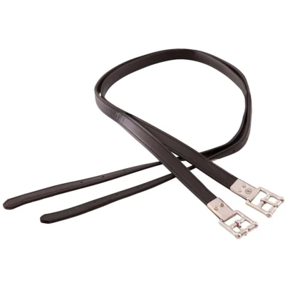 Abbildung von BR Steigbügelriemen Leder Feel Edelstahl Schwarz 135cm