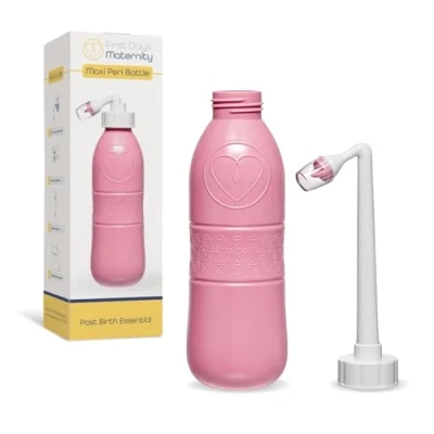 Abbildung von First Days Maternity Maxi Peri Flasche für eine lange beruhigende Reinigung ohne Nachfüllen während des Gebrauchs Krankenhaustasche, unverzichtbar die postpartale Pflege (Rosa)