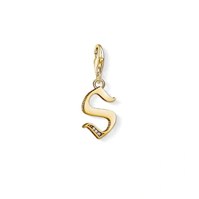 Abbildung von Thomas Sabo Damen Charm Anhänger R Buchstabe Club 925 Sterling Silber 1624 414 39